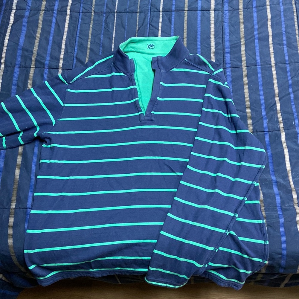 Reversible Southern Tide 1/4 Zip Pullover L